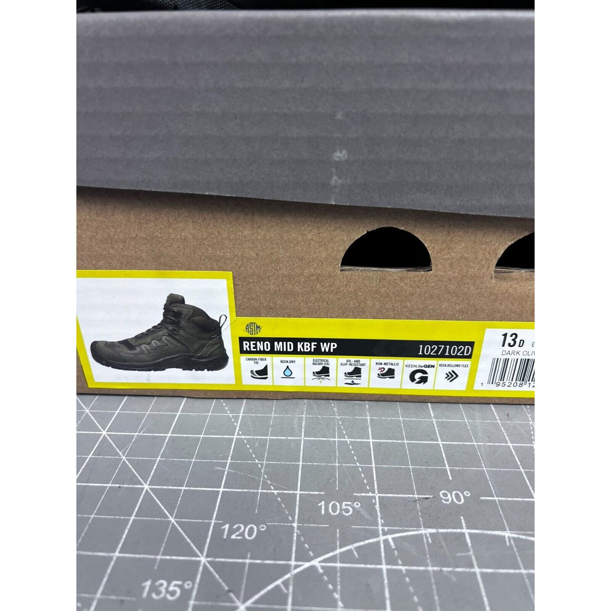 KEEN Utility Reno Mid KBF WP Dark Olive/Black Men's Boot 13 US 47EU NEW~