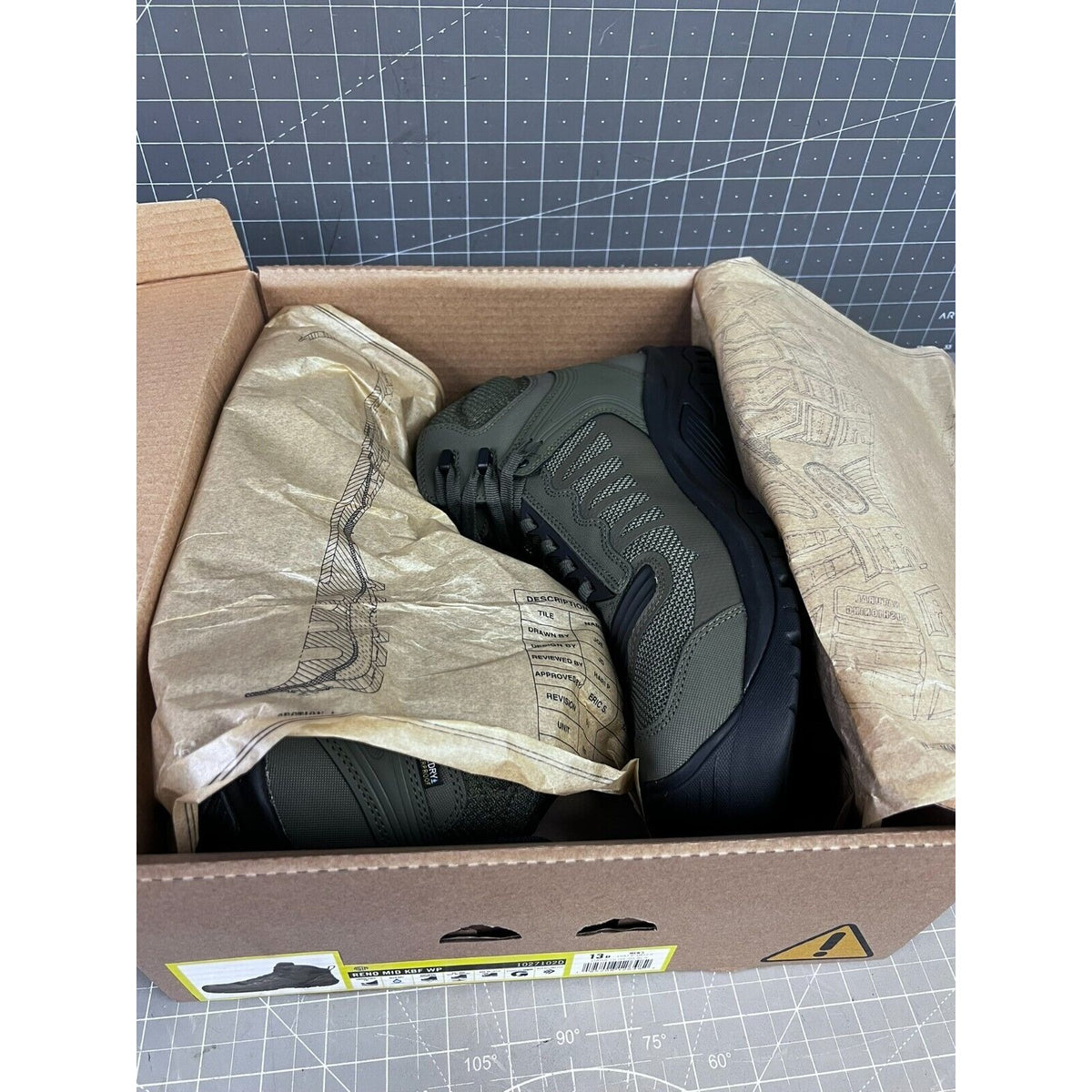 KEEN Utility Reno Mid KBF WP Dark Olive/Black Men's Boot 13 US 47EU NEW~