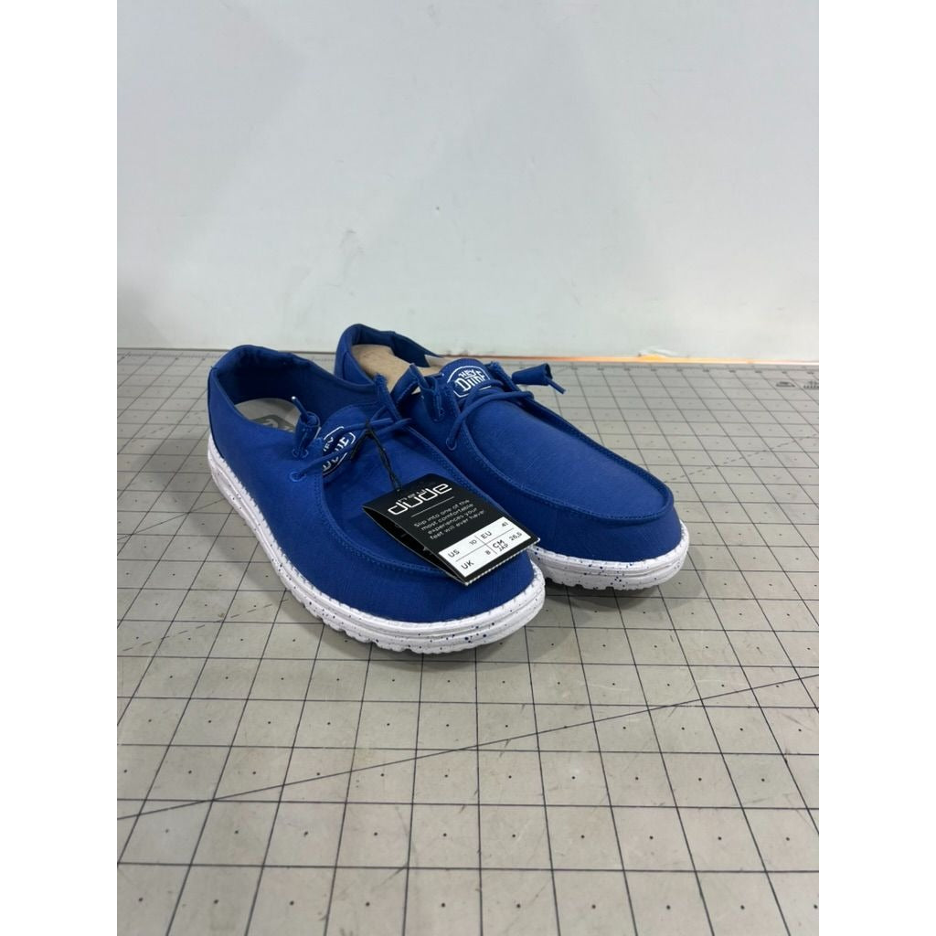 Hey Dude Women's Wendy Slub Canvas Casual Shoes - True Blue Sz. 10  New