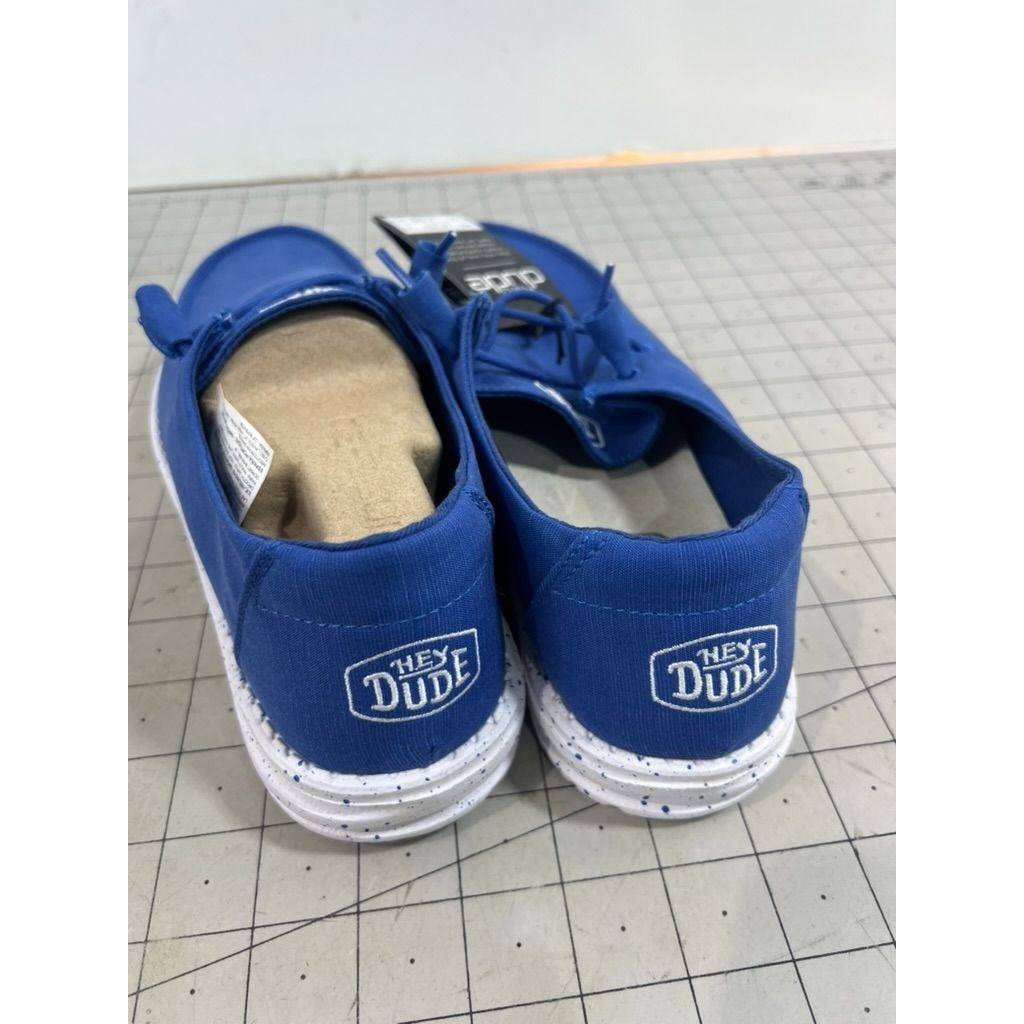 Hey Dude Women's Wendy Slub Canvas Casual Shoes - True Blue Sz. 10  New