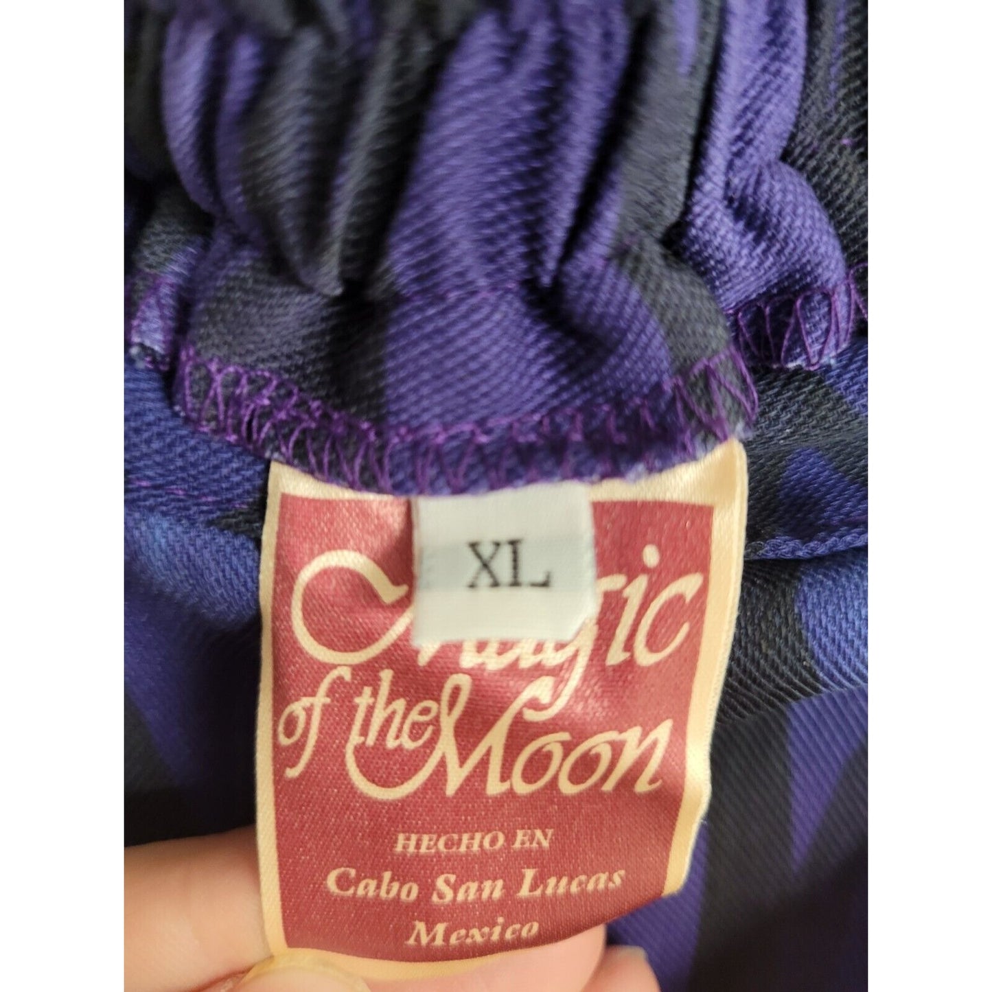 Magic Of The Moon Women’s Purple Skirt XL Elastic Waist Vibrant Circle Pattern