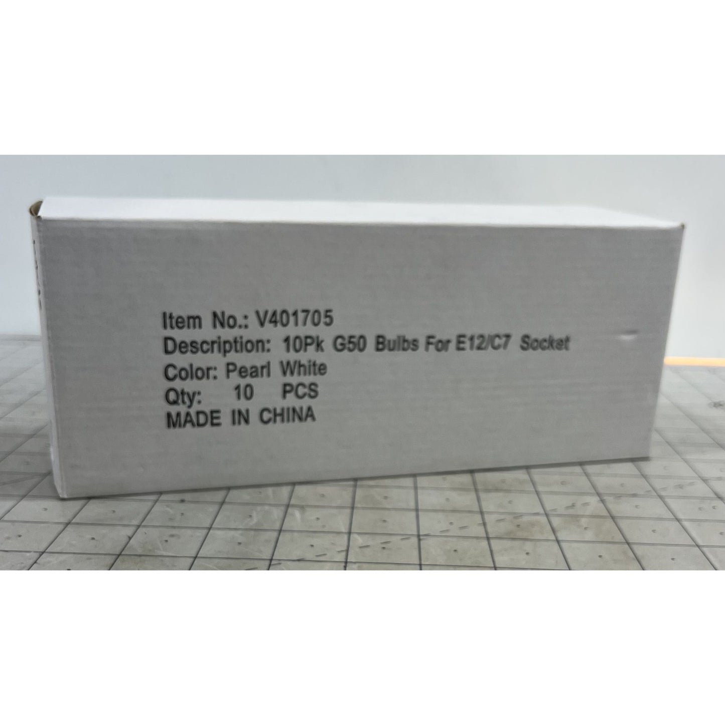 8- G50 Pearl White Bulbs For E12/C7 Socket V401705 new partial box Vickerman