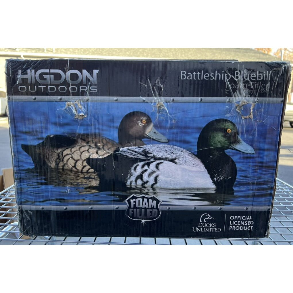 Higdon Battleship Bluebill Foam-Filled Duck Decoys 6-Pack Weighted Keel #16234