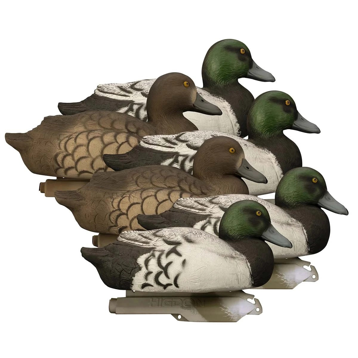 Higdon Battleship Bluebill Foam-Filled Duck Decoys 6-Pack Weighted Keel #16234