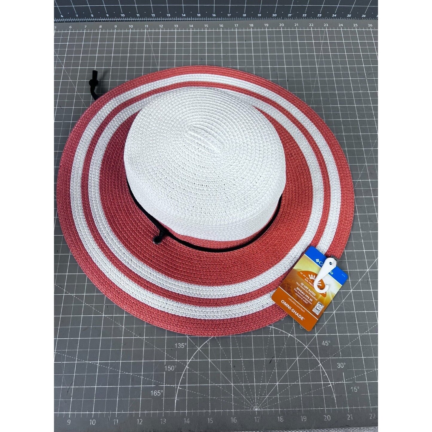 Columbia Womens Global Adventure Packable Hat II L/XL White & Peach NWT