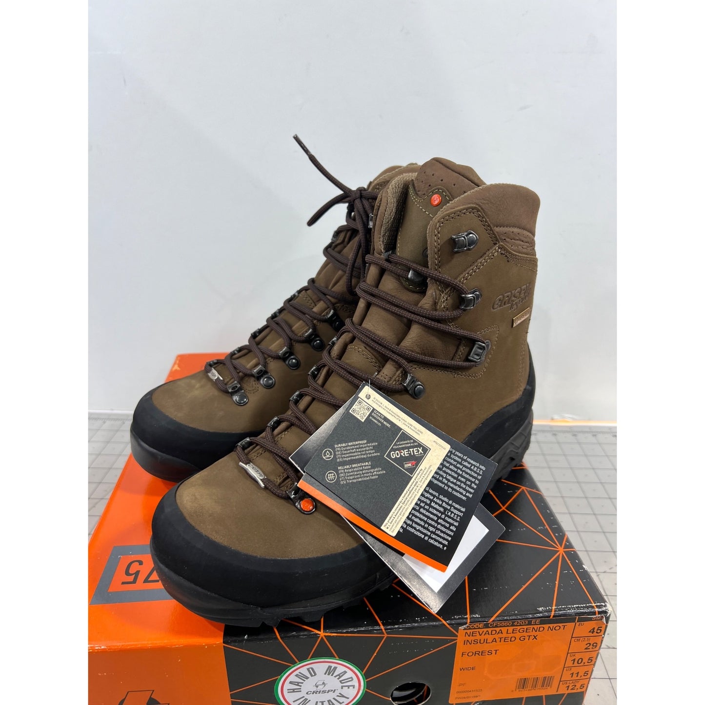 Crispi Men's Nevada Uninsulated GTX Waterproof Hunting Boots - Brown Sz. 11.5
