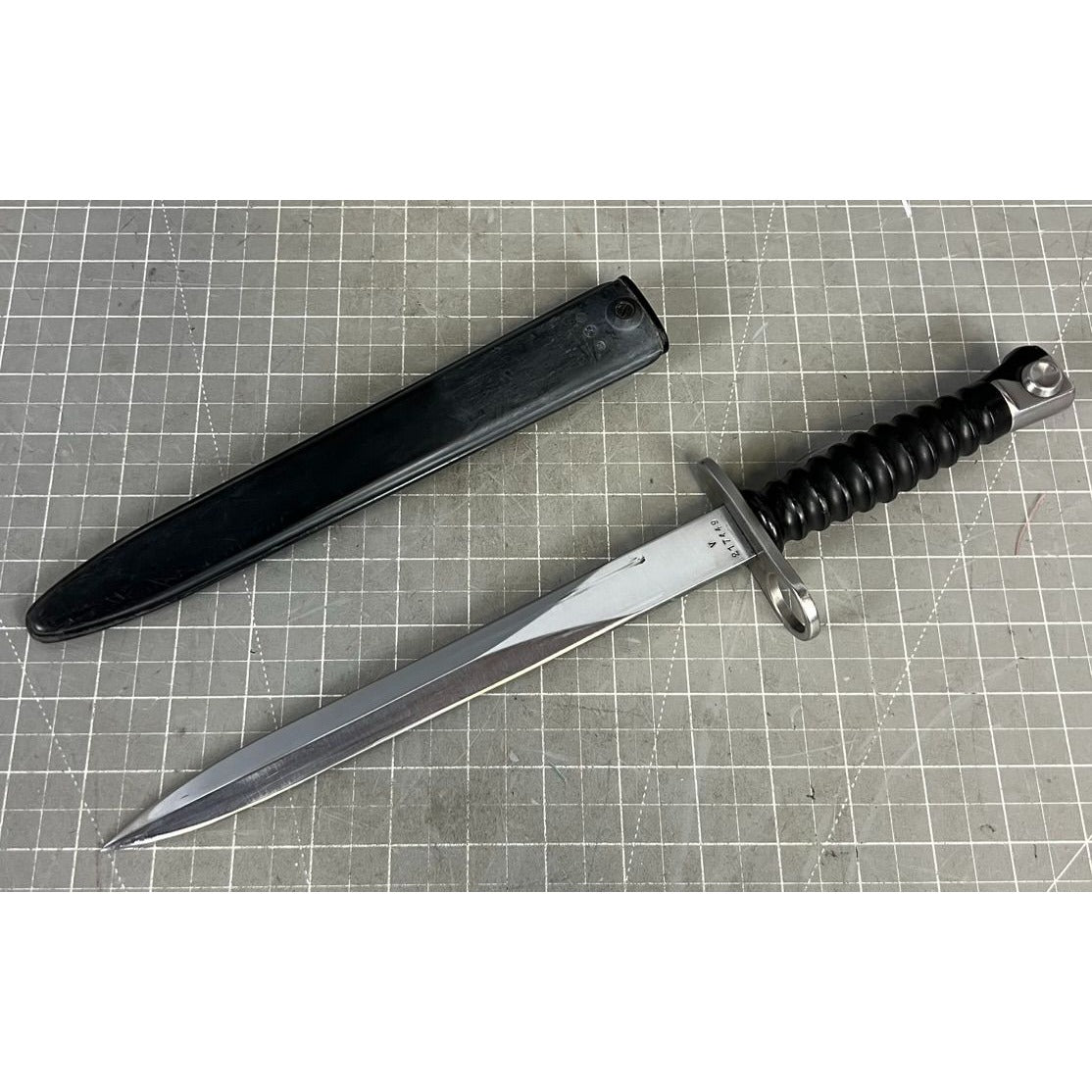 Swiss M57 Bayonet w/ Scabbard Vintage 1960's Issue Genuine Military Surplus