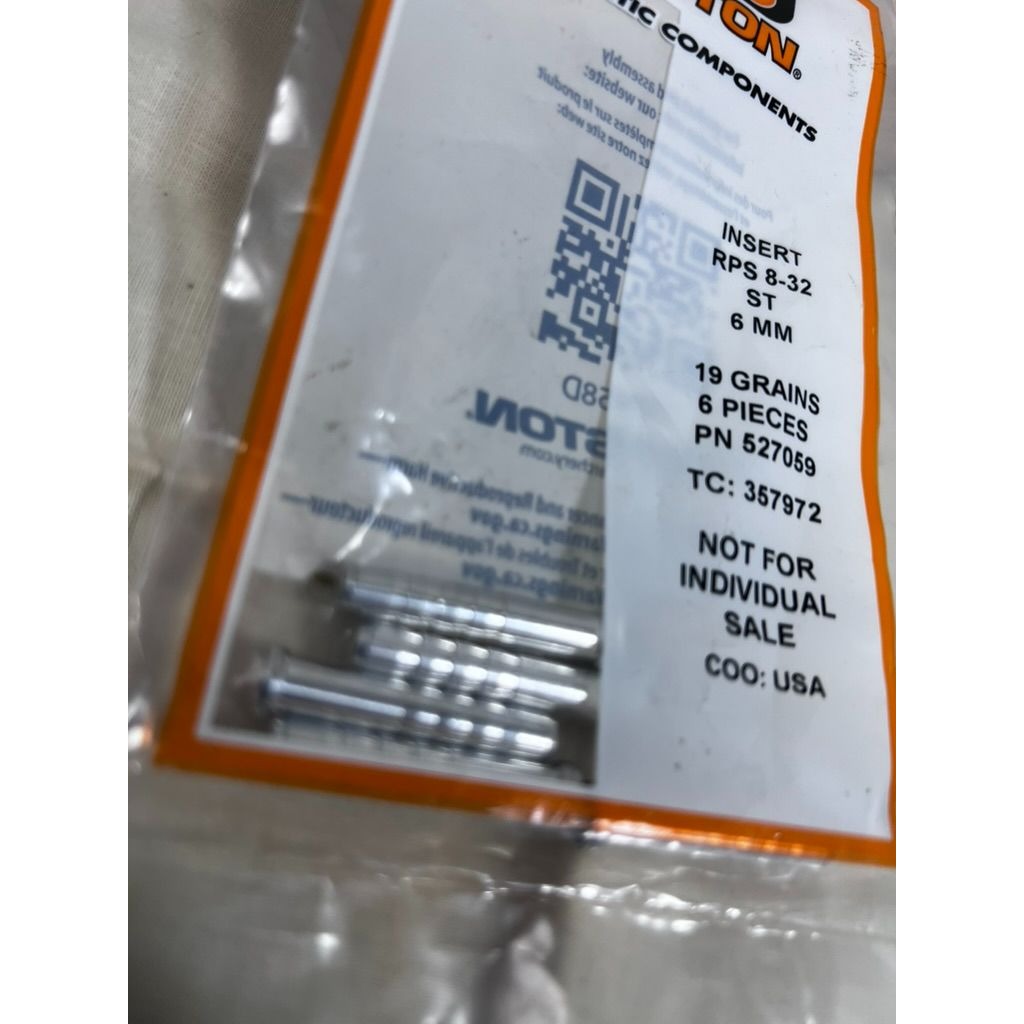 Easton 6mm RPS 8-32 Aluminum Inserts 19 Grains Pack Of 6 Archery Components