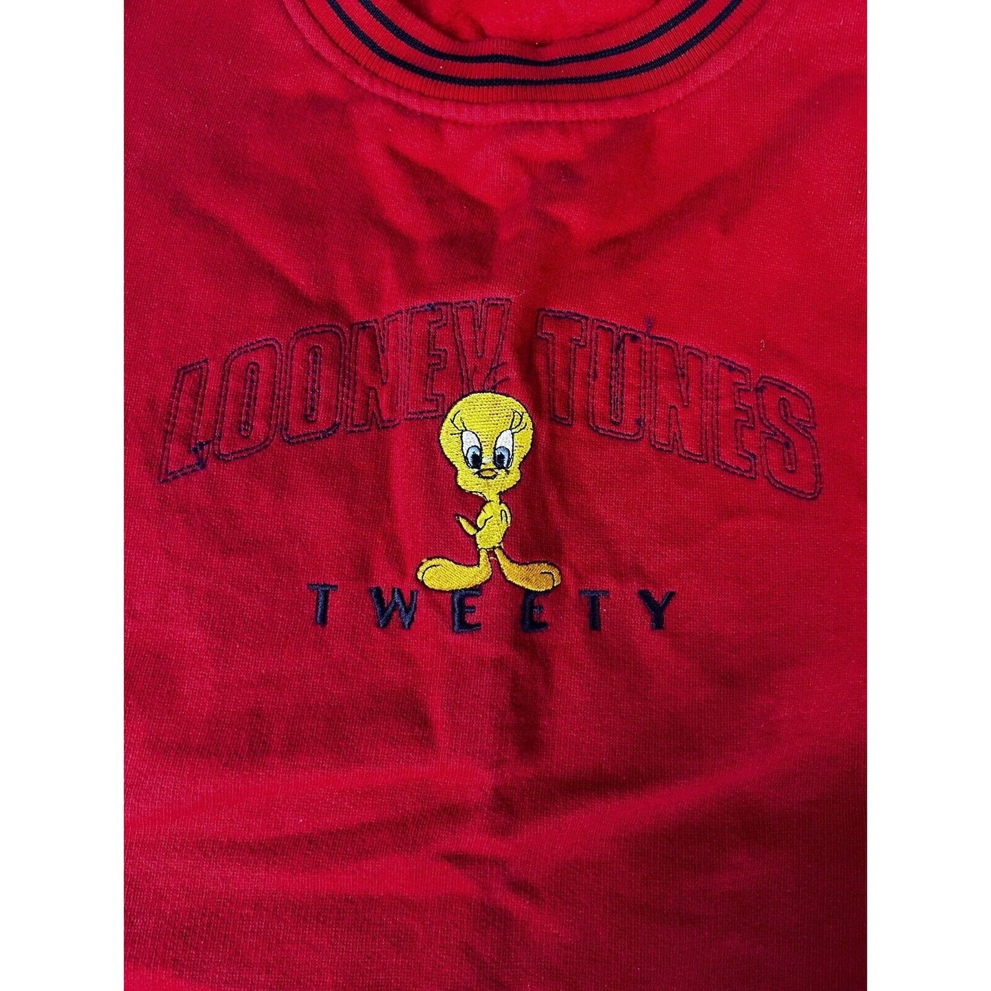 Vintage Looney Tunes Red Long Sleeve Tweety Sweatshirt Large