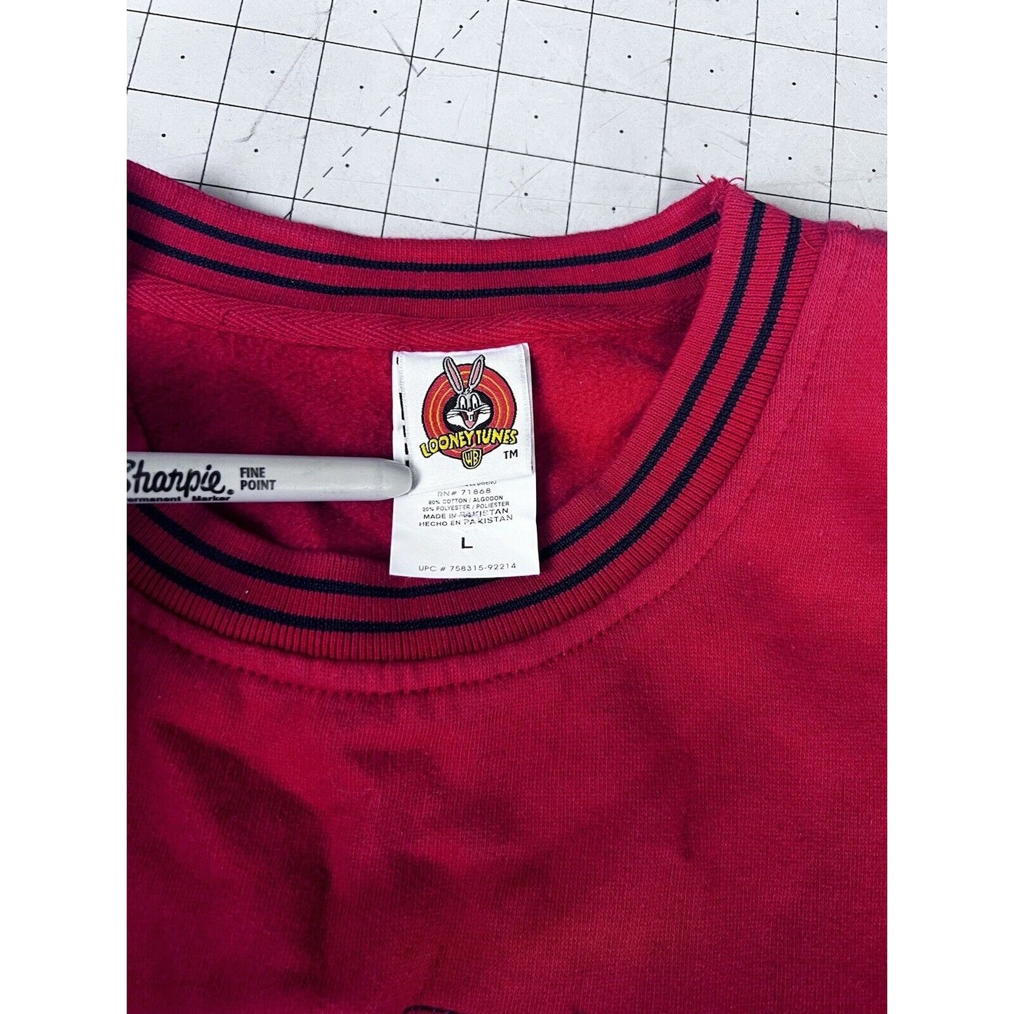 Vintage Looney Tunes Red Long Sleeve Tweety Sweatshirt Large