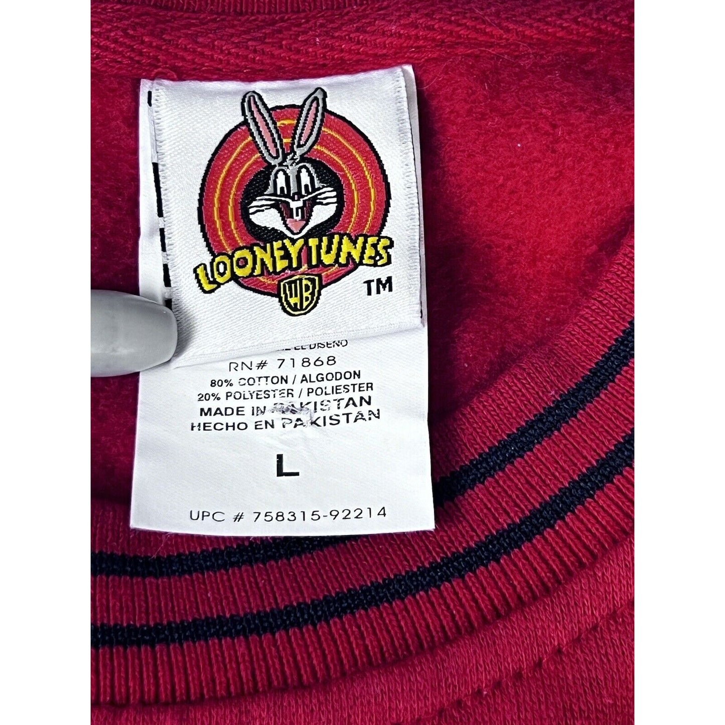 Vintage Looney Tunes Red Long Sleeve Tweety Sweatshirt Large