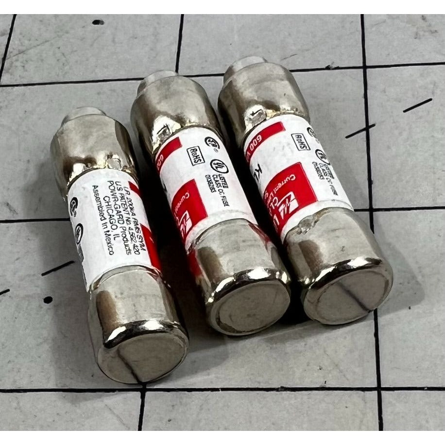 Littelfuse KLDR 3A Class CC Time Delay Fuses For 600 VAC Or Less - Lot Of 3