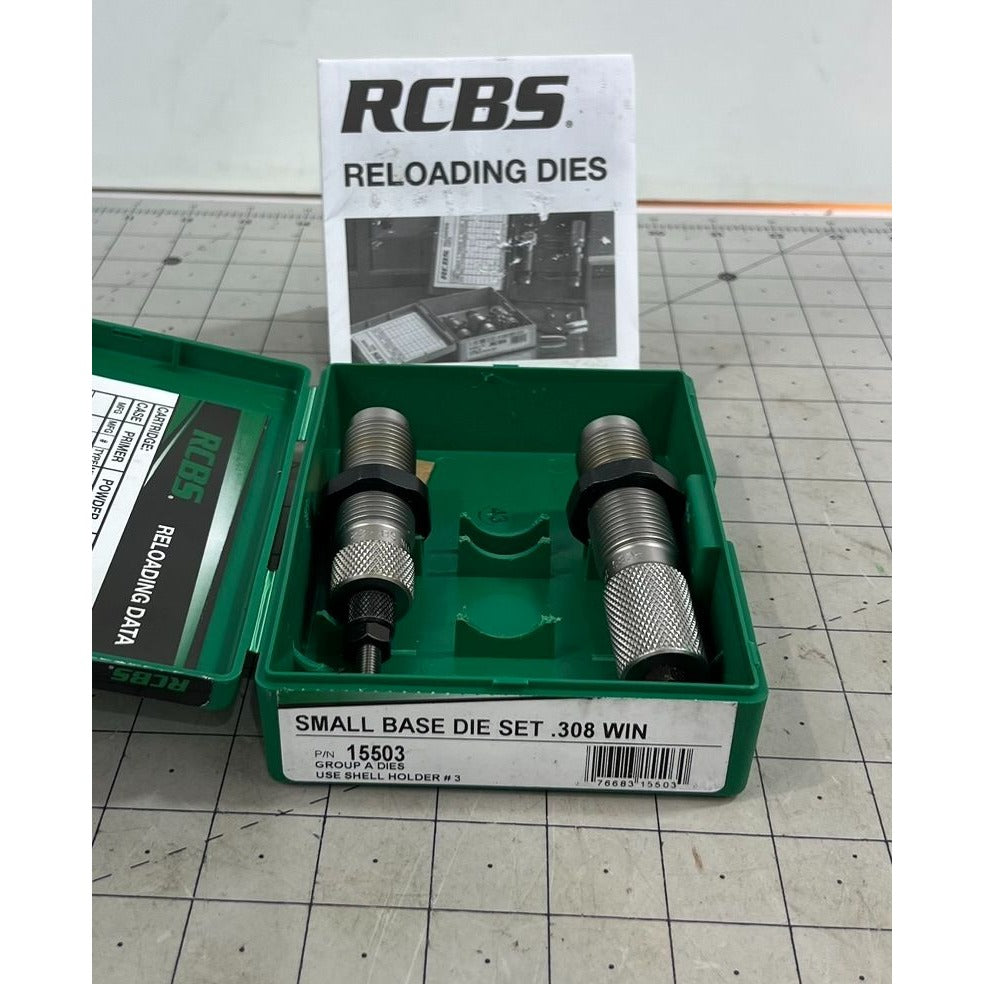 RCBS Small Base Die Set .308 WIN Reloading Dies P/N 15503 New