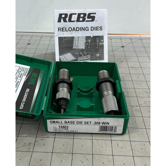 RCBS Small Base Die Set .308 WIN Reloading Dies P/N 15503 New