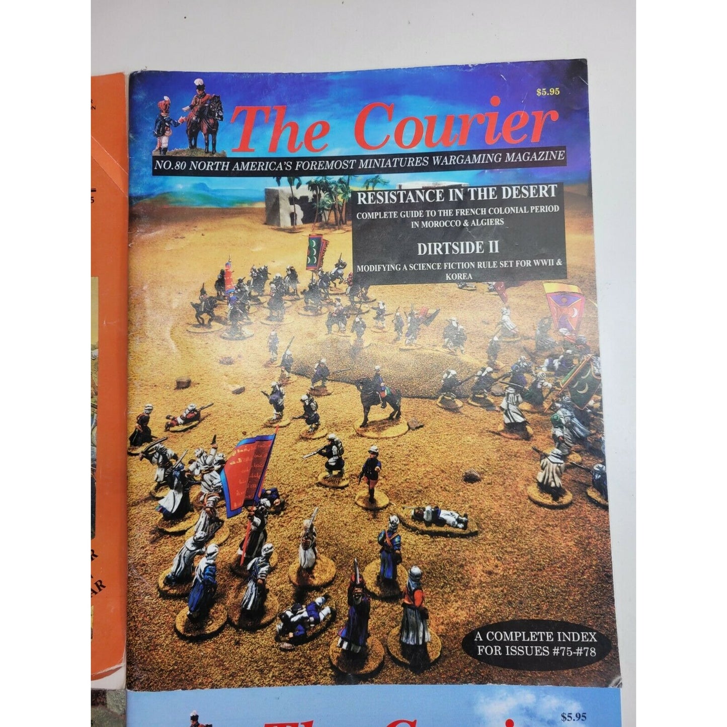 The Courier Miniatures Wargaming Magazines Lot Of 4 No. 80 82 89 & Vol. IX No. 1