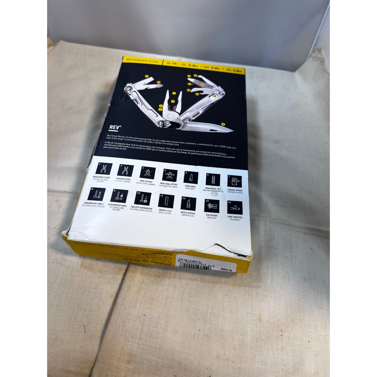 Leatherman Rev 14-Tool Stainless Steel Multi-Tool New 832126