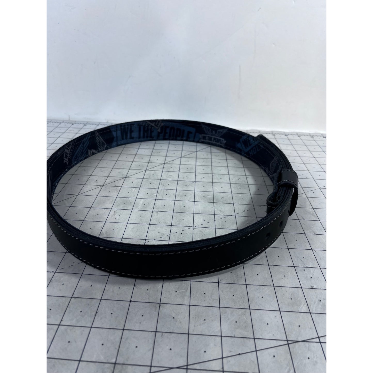“We The People” Leather Belt Sz. 40 Black Blue Patriotic Liner USA Conceal Carry
