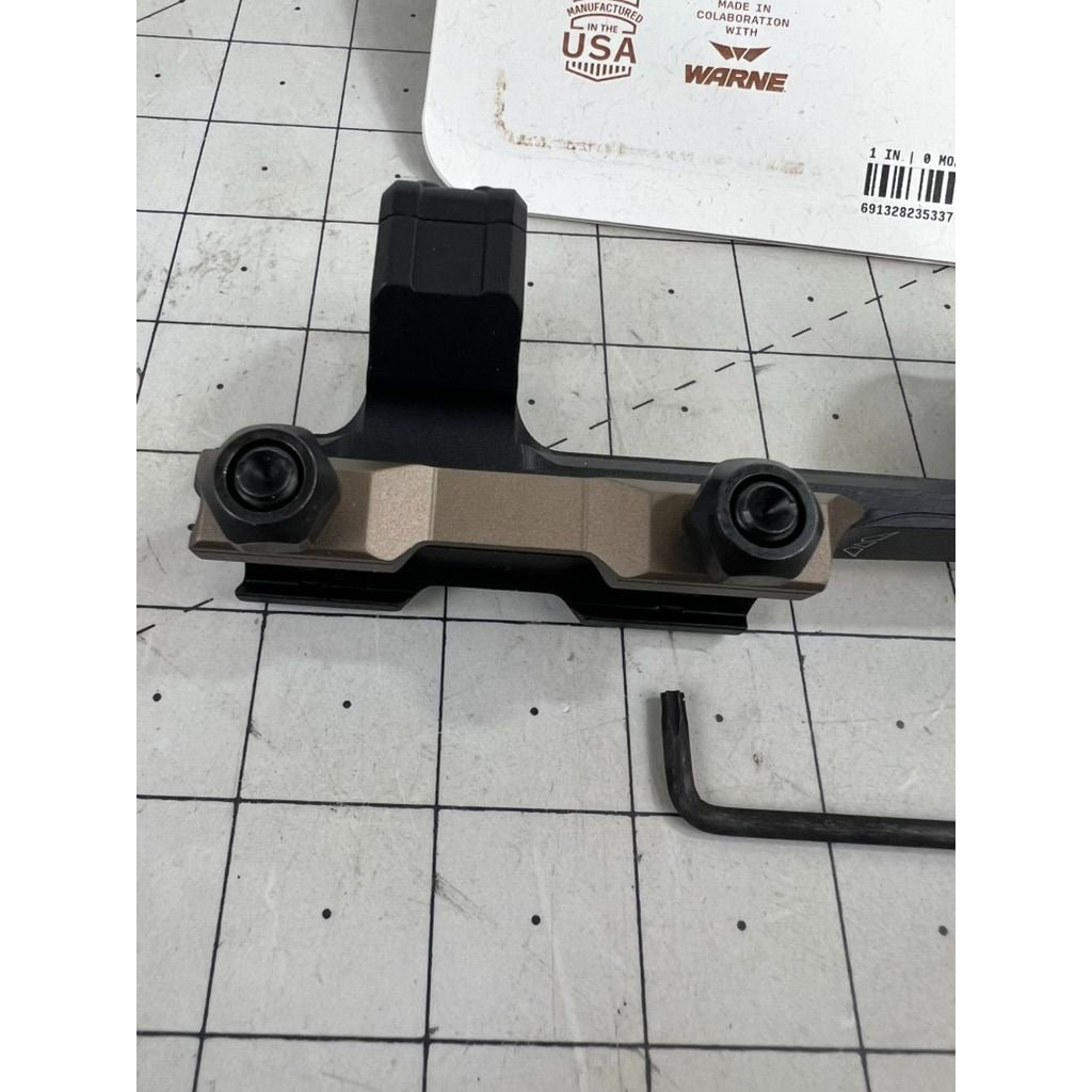 Christensen Arms Cantilever Scope Rings 0 MOA, Black/Burnt Bronze 1" 810-00043-00