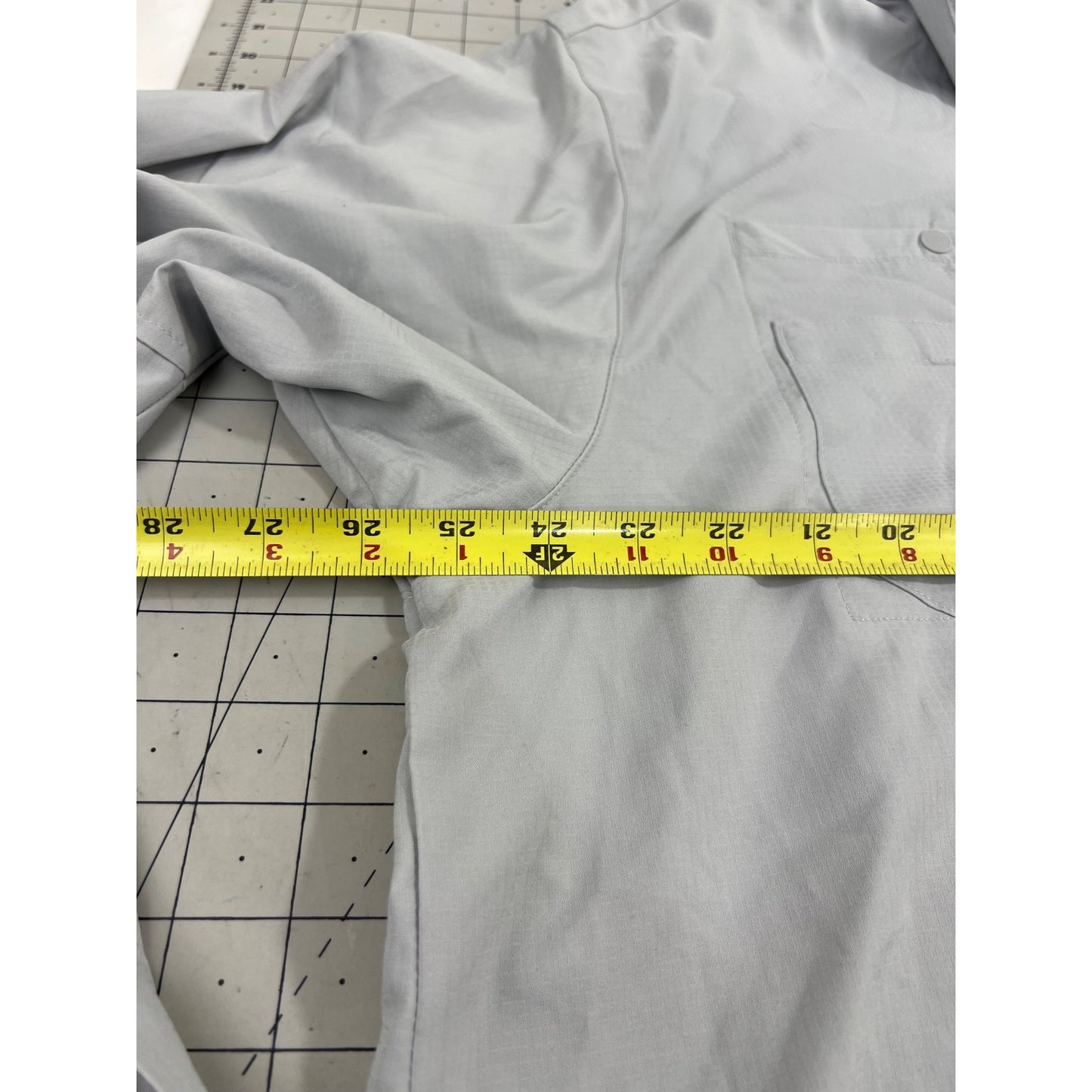 Columbia Tamiami Mens Fishing Shirt XL Light Gray Long Sleeve Vented Lightweight