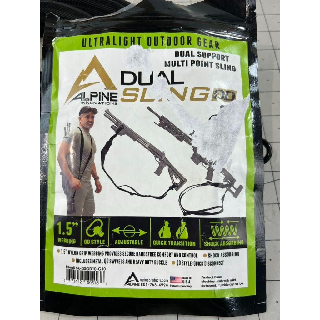 Alpine QD Dual Strap Rifle Sling - Black New Quick Detach Swivel