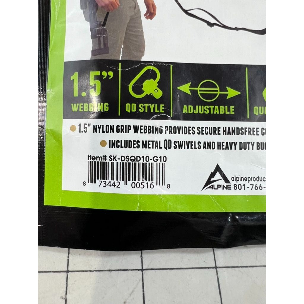 Alpine QD Dual Strap Rifle Sling - Black New Quick Detach Swivel