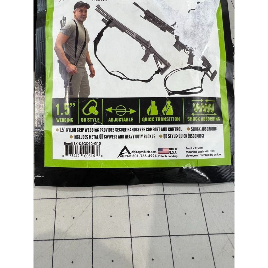 Alpine QD Dual Strap Rifle Sling - Black New Quick Detach Swivel