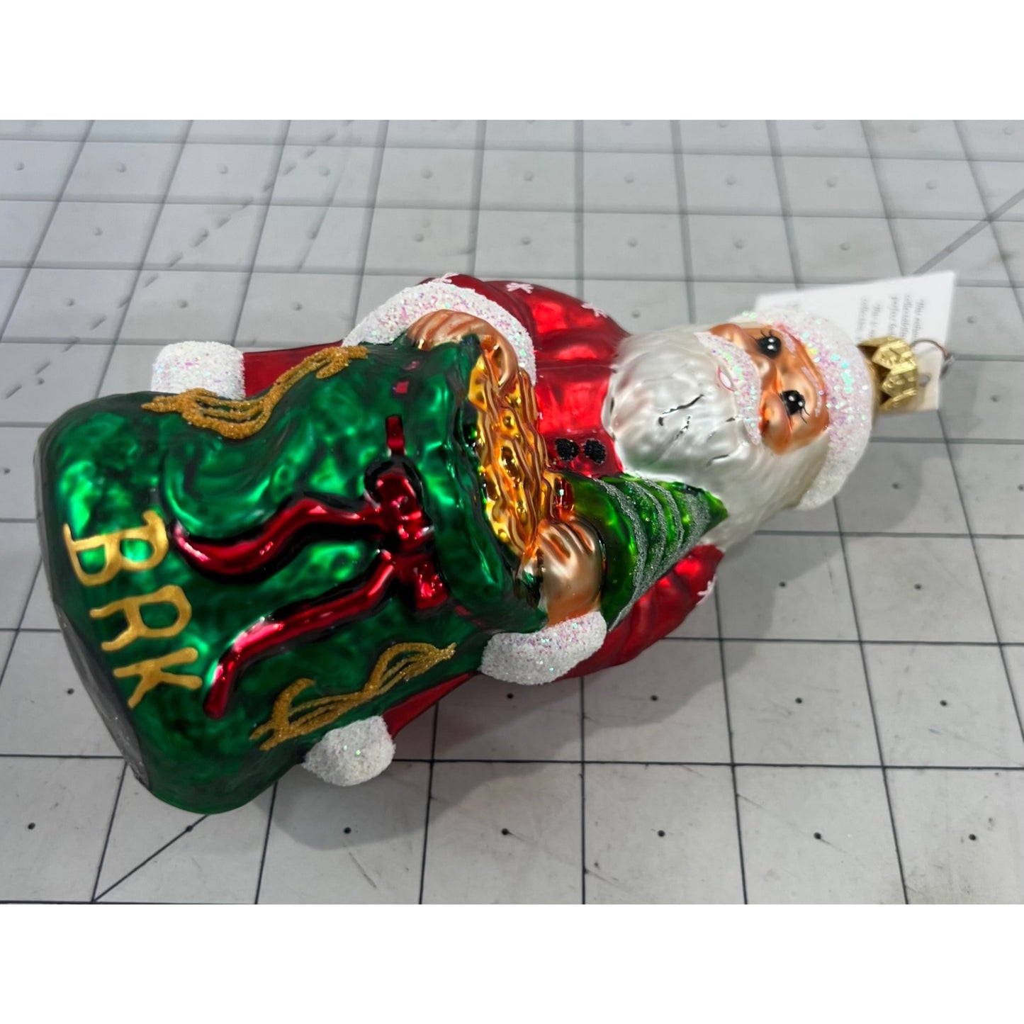 Christopher Radko Santa Christmas Ornament Pot O’ Gold “BRK” Berkshire Hathaway