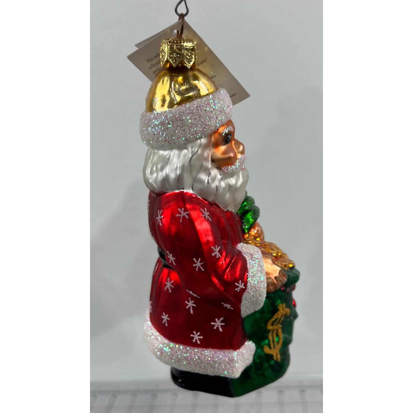 Christopher Radko Santa Christmas Ornament Pot O’ Gold “BRK” Berkshire Hathaway
