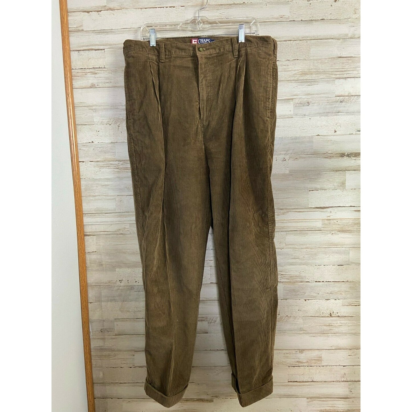Chaps Ralph Lauren Brown Corduroy Pants W38 L30 Men's Classic 100% Cotton