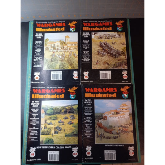 Vintage Wargames Illustrated Magazine Lot #38 39 48 67 & 77 1990-1994 Issues War