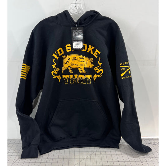 Men's Grunt Style “I'd Smoke That” Work Hoodie Sz. XL Black