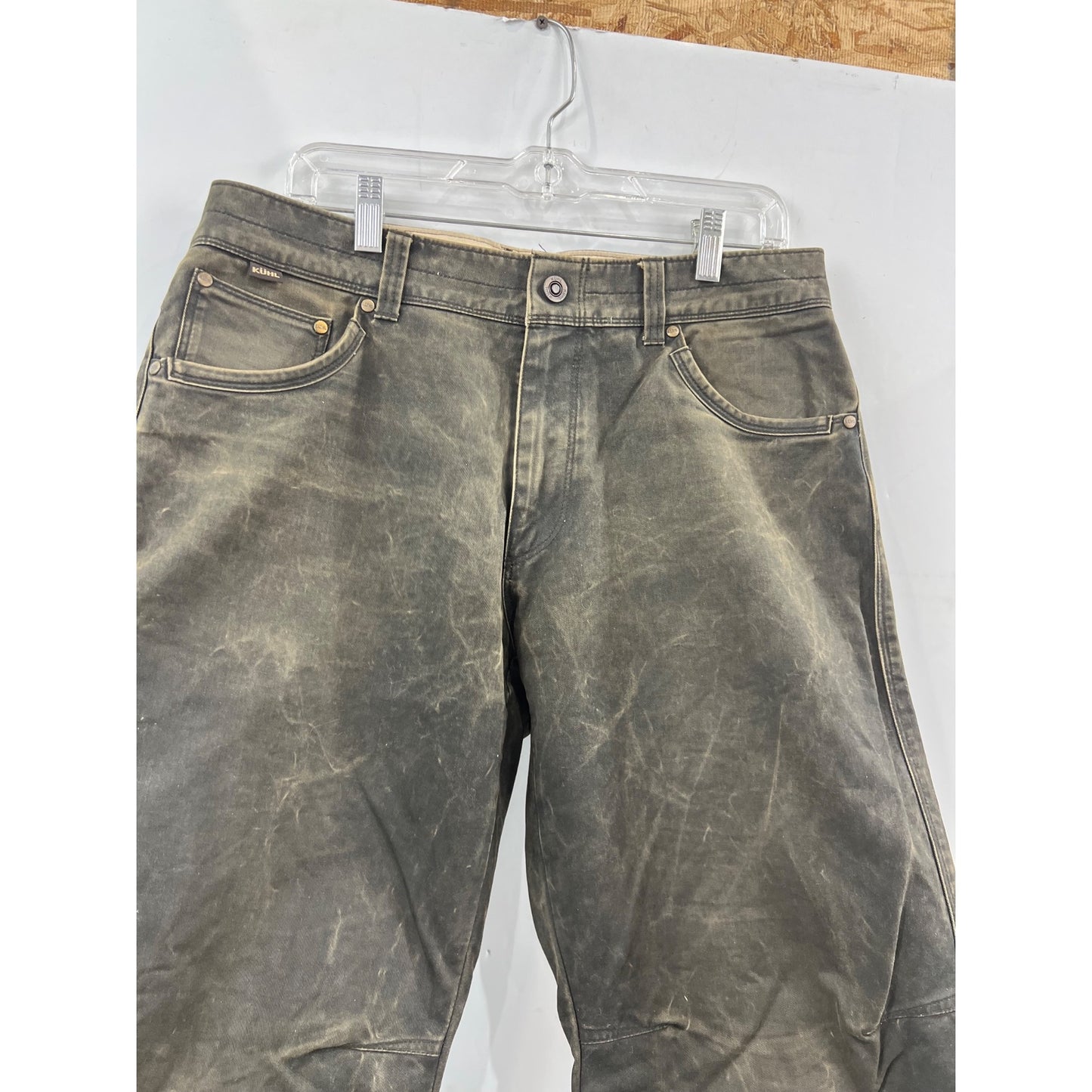 Kühl Men’s 34x32 Rydr Khaki Pants Rugged Cotton Blend Durable 22S Style #5016
