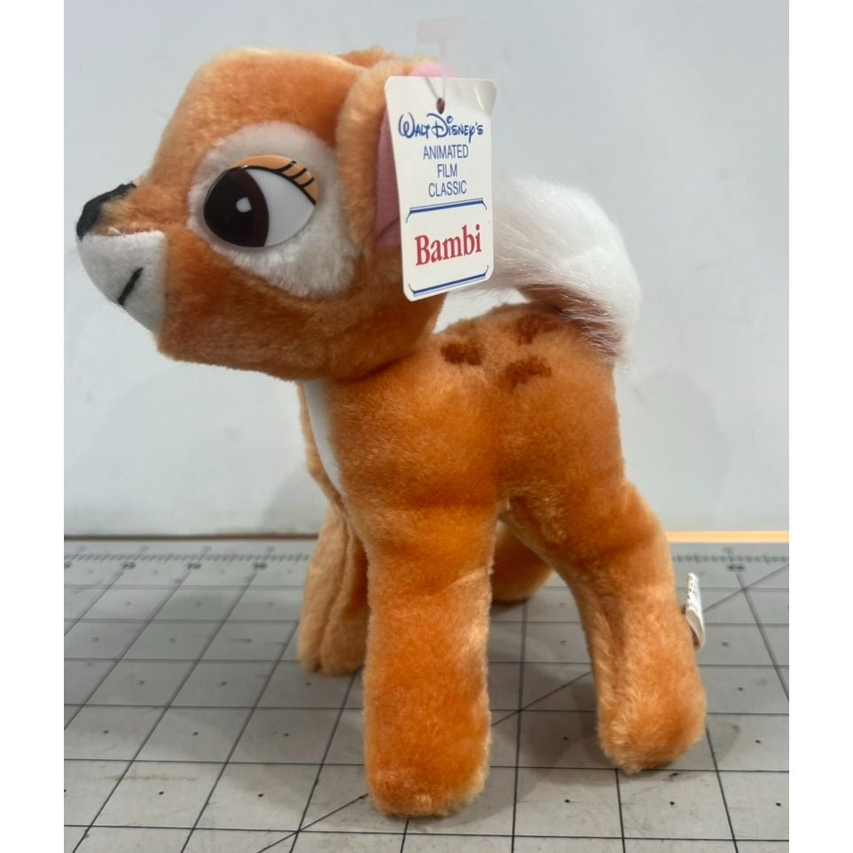 Vintage Disney Bambi Plush Deer Stuffed Animal Toy w/Tag Animated Film Classic -