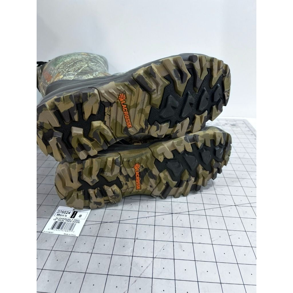 LaCrosse Men's Alphaburly Pro Insulated Waterproof Hunting Boots Sz. 8 Realtree