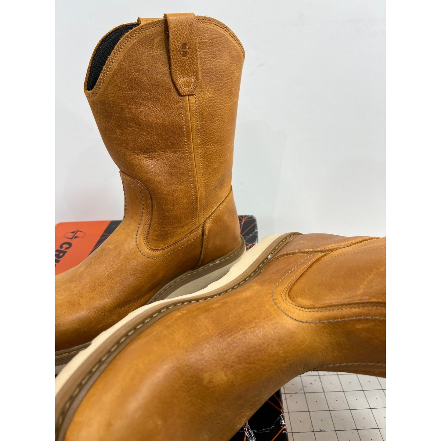 Crispi Men's Stivale Soft Toe 11in Work Boots - Cognac Sz. 11 New