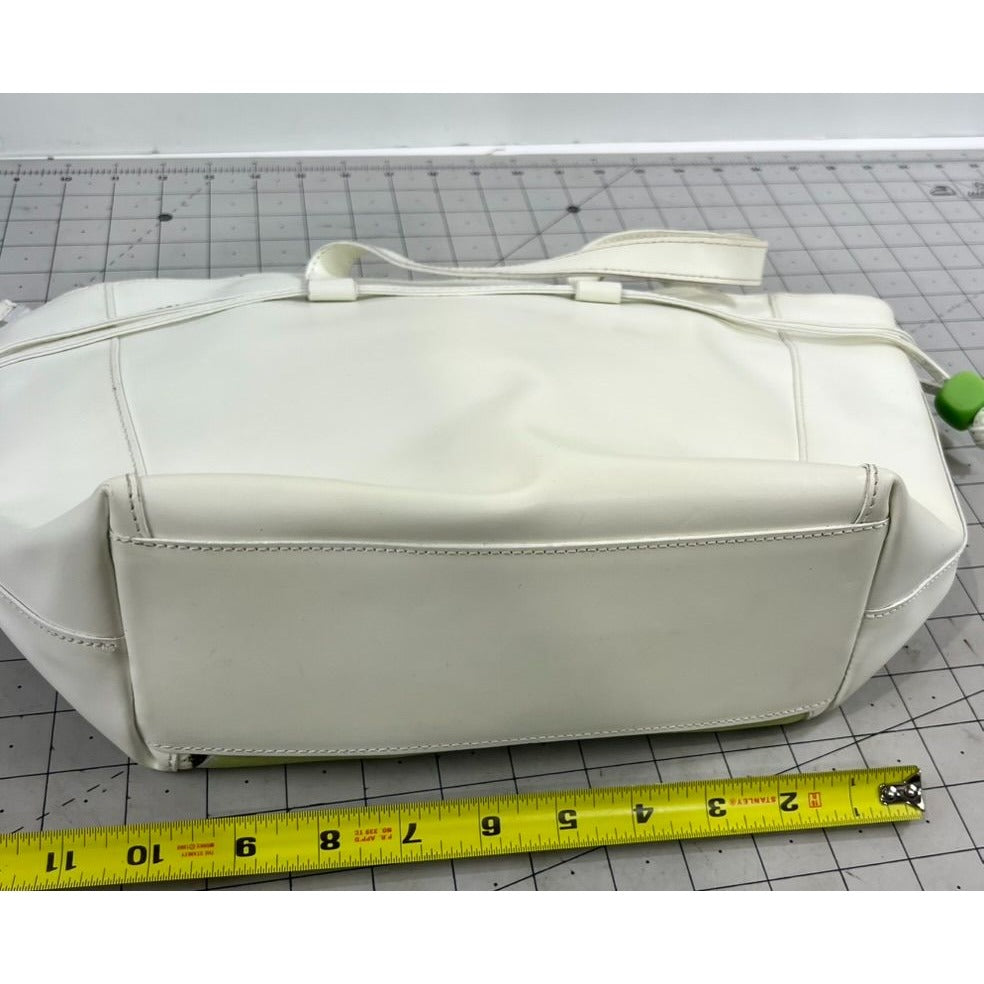 Claudia Firenze Angelfish HOBO Shoulder Bag White & Green Leather Made In Italy
