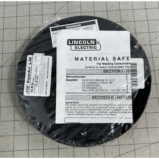 Lincoln Electric SuperArc L-56 Welding Wire .030" 12.5lb Spool Copper Coated MIG