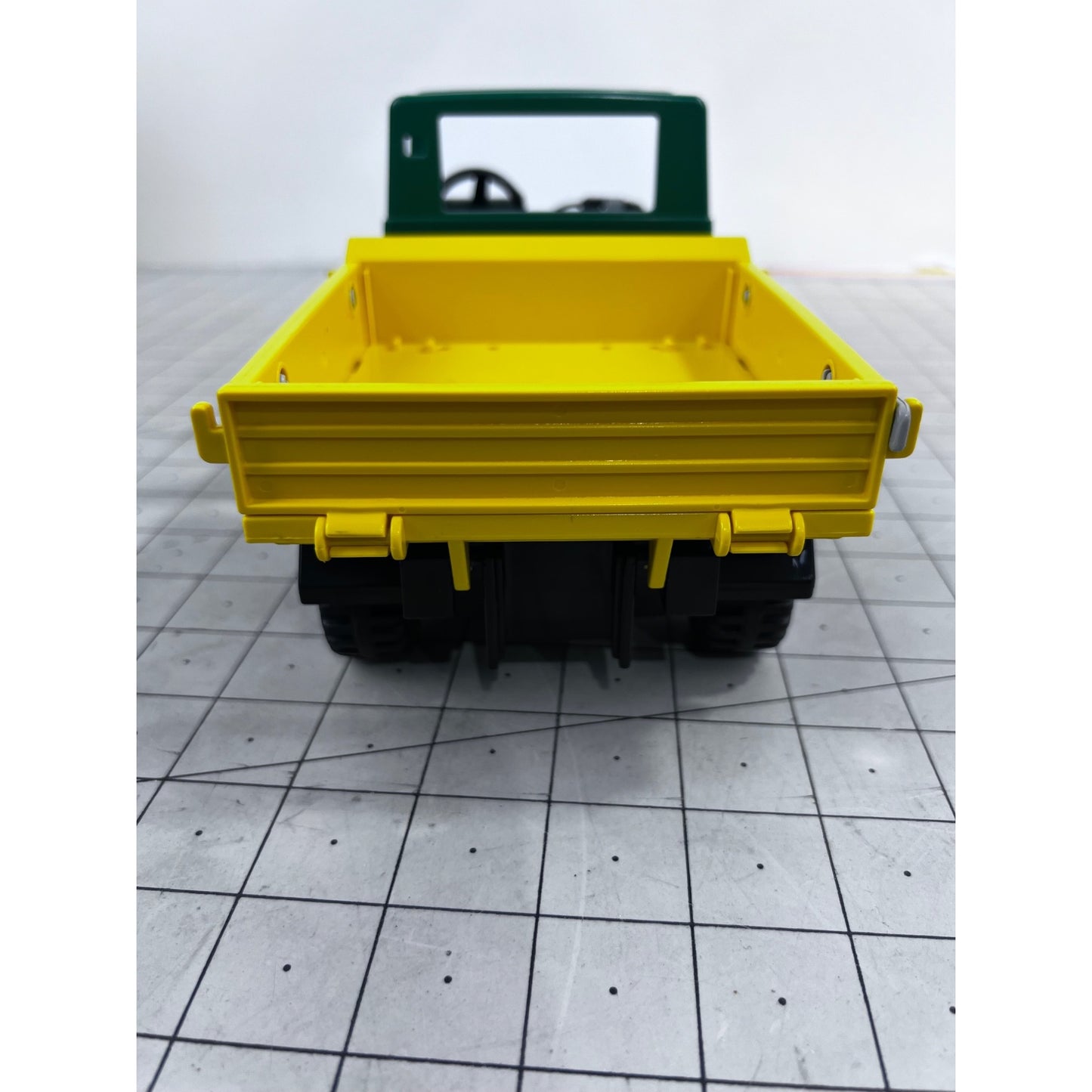 Vintage Playmobil 1986 Green & Yellow Dump Plow Truck 3695