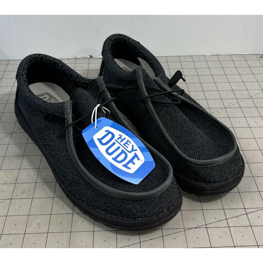 Hey Dude Wally Sox Micro Total Black Men’s Sz. 13 Lightweight Breathable New