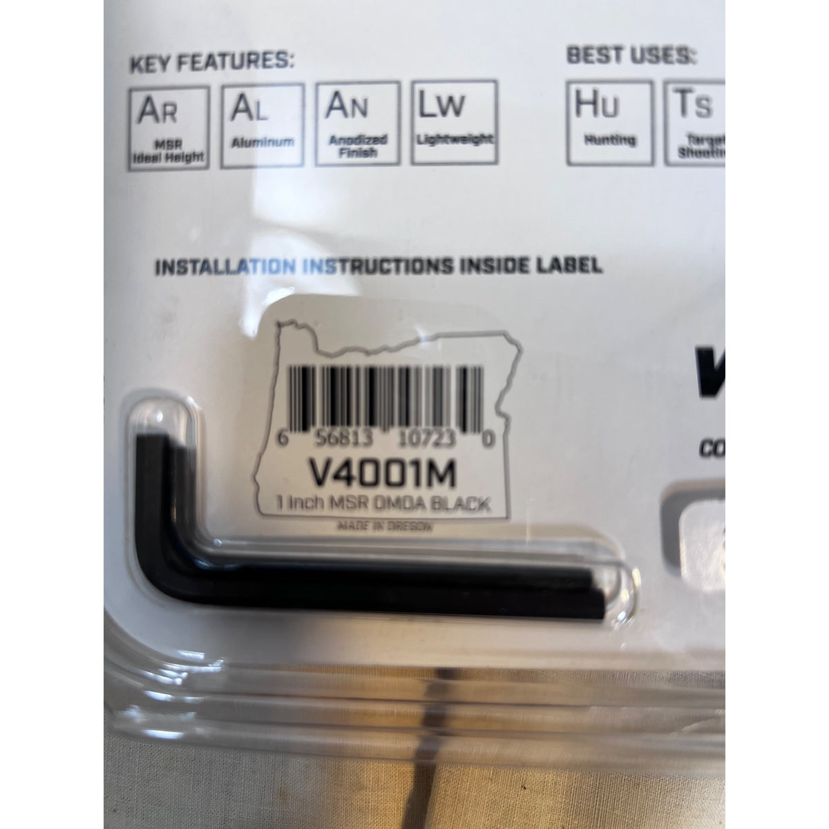 Warne Vapor MSR Mount V4001M Zero MOA Lightweight Aluminum Scope Mount USA