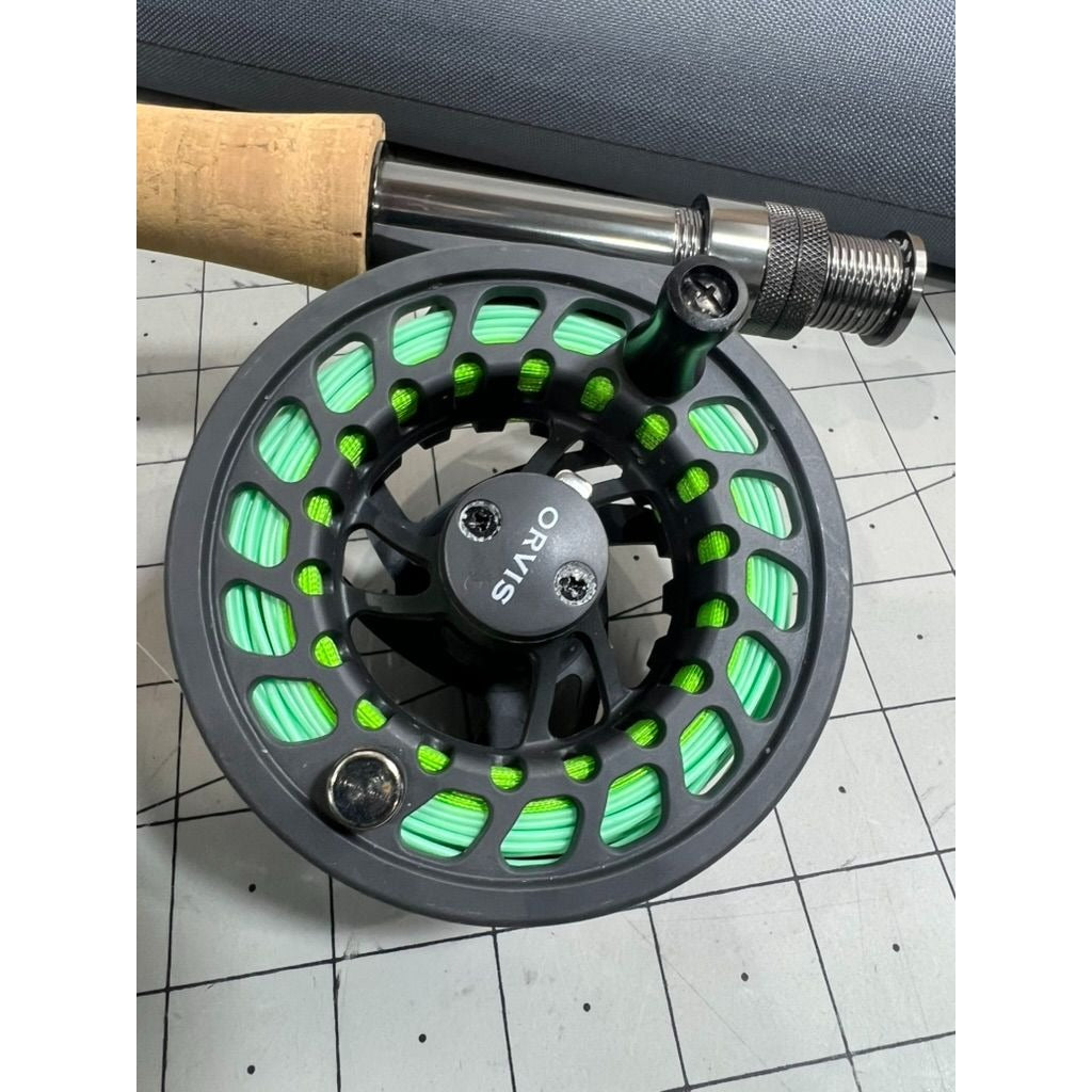Orvis Encounter Fly Rod Reel w/Line & Case 9' 5 wt As-Is Broken Tip 4 pc.