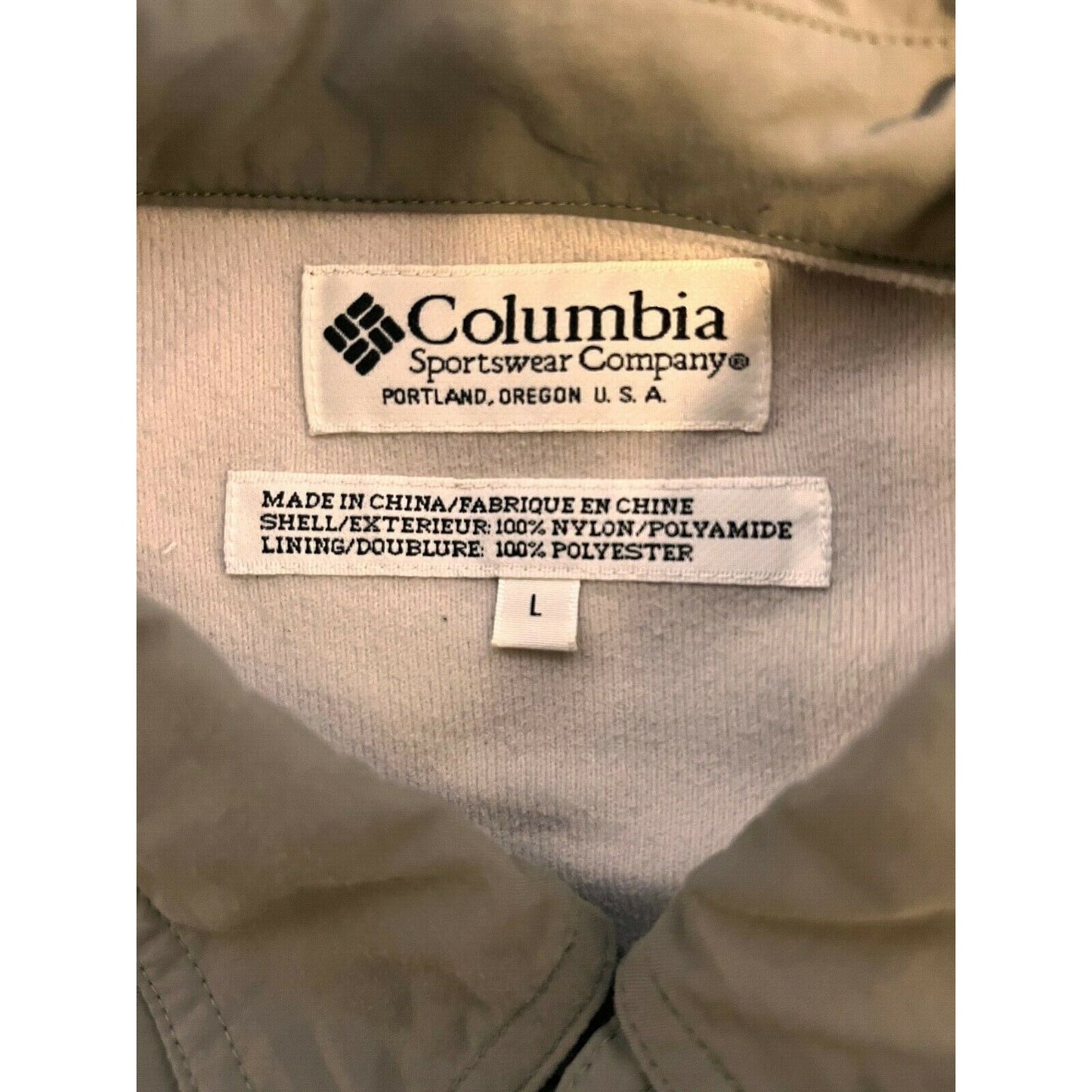 Men's Columbia Outdoor GRT Lined Shirt Sz. Large Nylon/Polyester