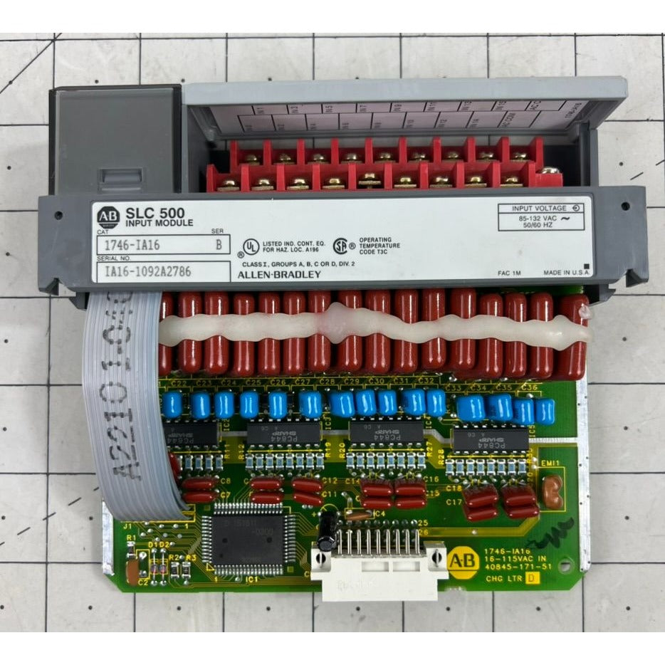 Allen-Bradley SLC 500 1746-IA16 Input Module 16-Point Terminal Block Ser. B