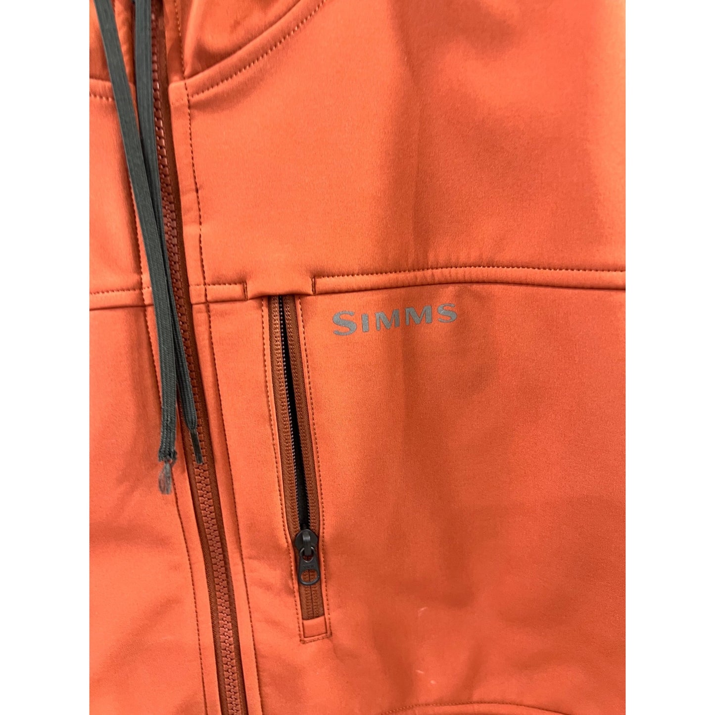 Simms Men's Rogue Hoody Size Large Clay Full-Zip Fleece-Lined Jacket