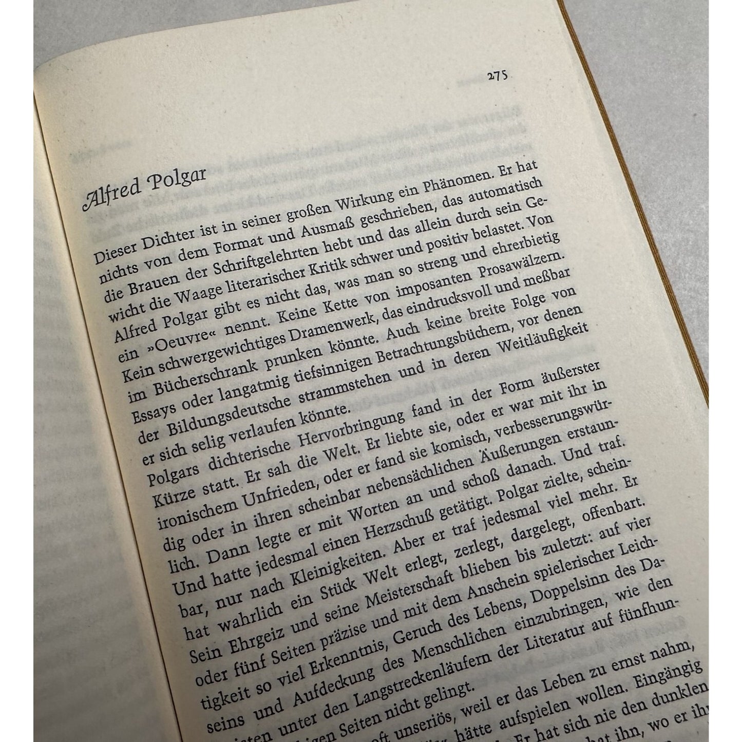 Alfred Polgar "Im Vorüberfahren" Linen Hardcover 1960 Büchergilde Gutenberg 282 Pages