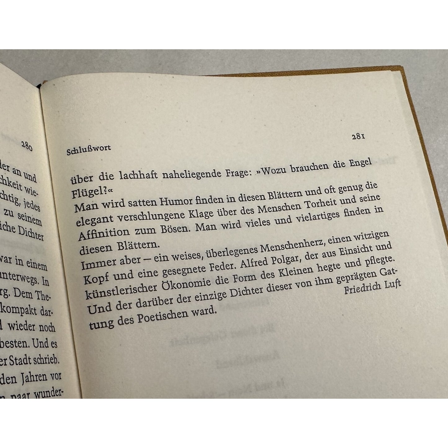 Alfred Polgar "Im Vorüberfahren" Linen Hardcover 1960 Büchergilde Gutenberg 282 Pages