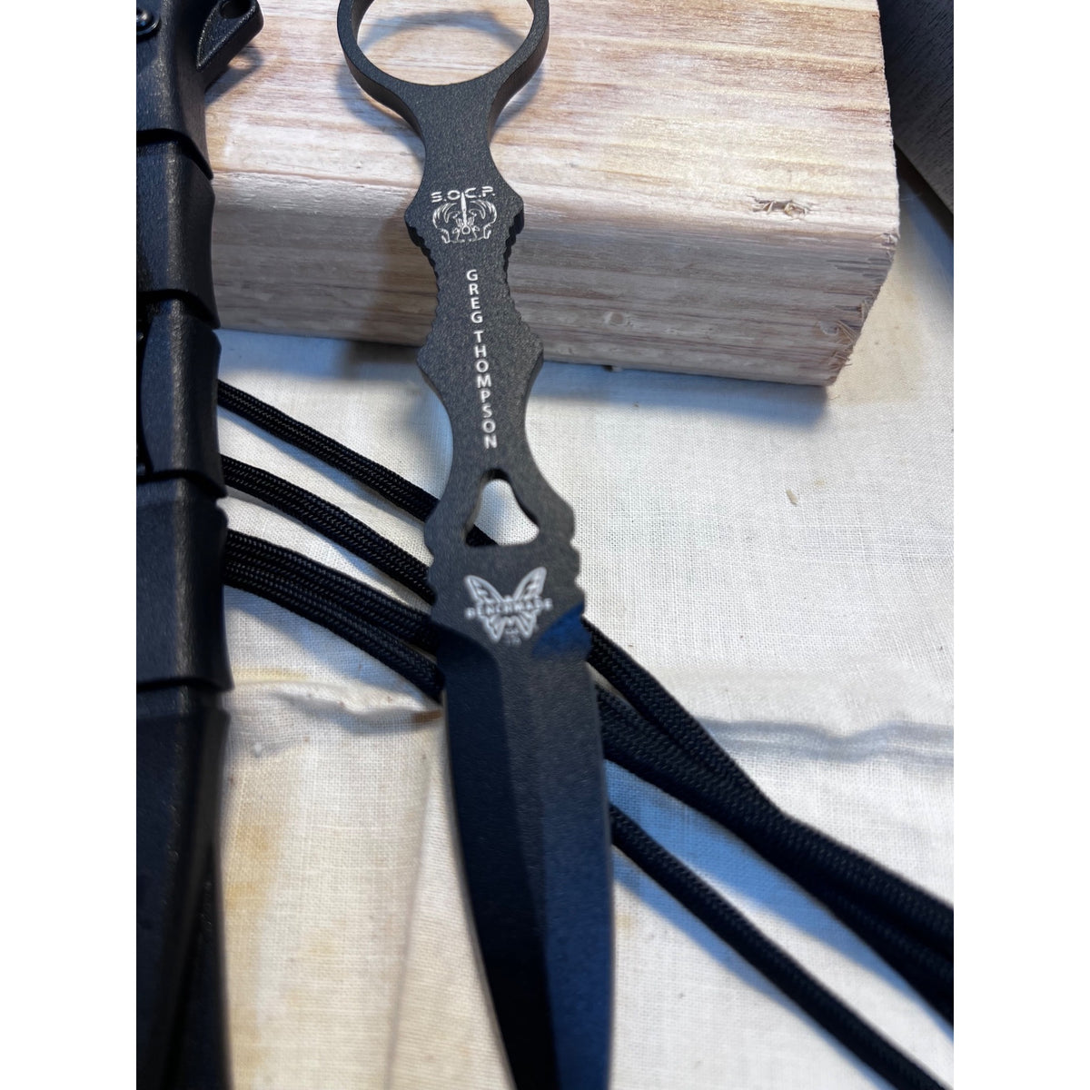 Benchmade SOCP Dagger Fixed Blade Knife, 3.22 in, 440C Black Class 176BK