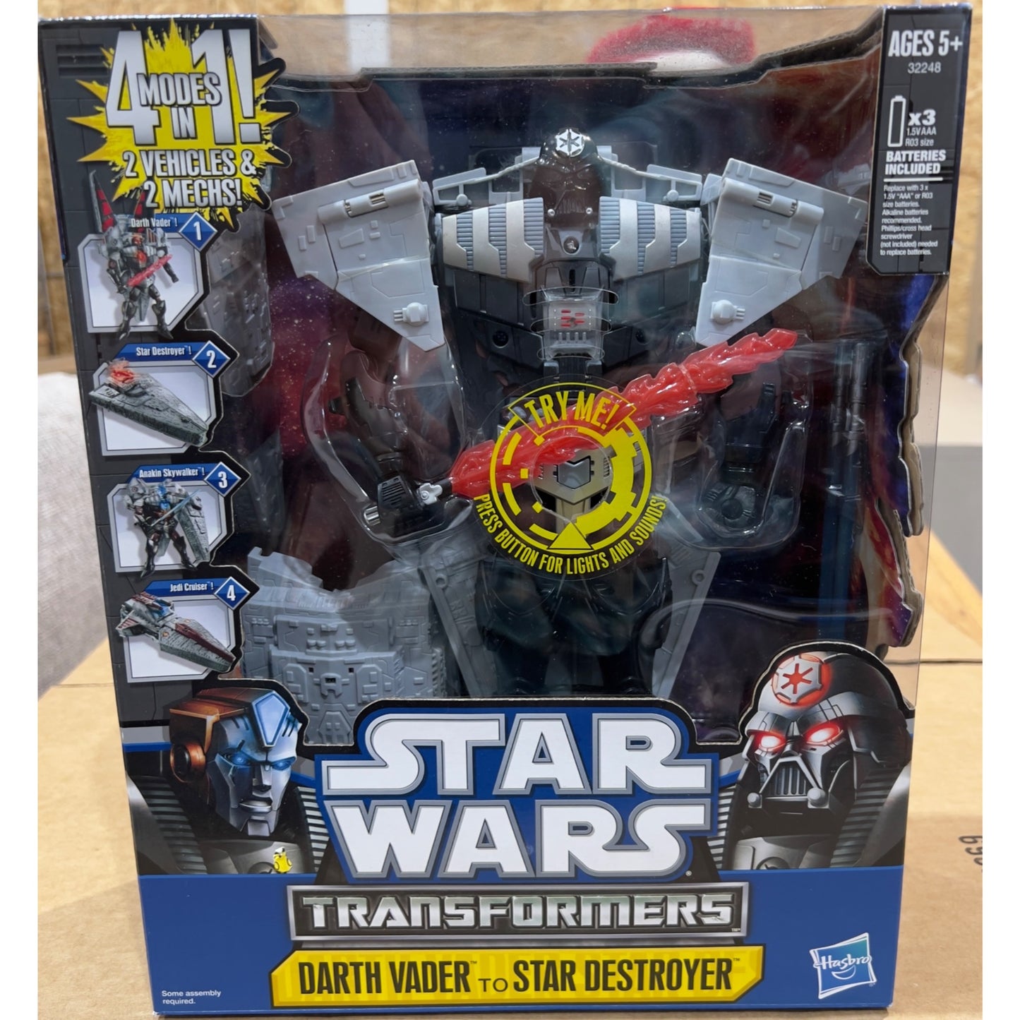 Hasbro Star Wars Transformers DARTH VADER to STAR DESTROYER New NIB