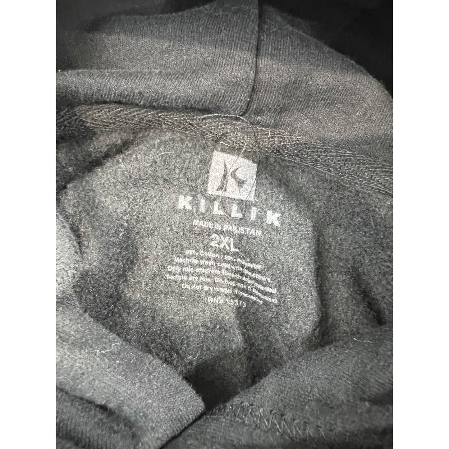 Killik Men’s 2XL Black Hoodie Camo Logo Graphic Pullover Style Kangaroo Pocket