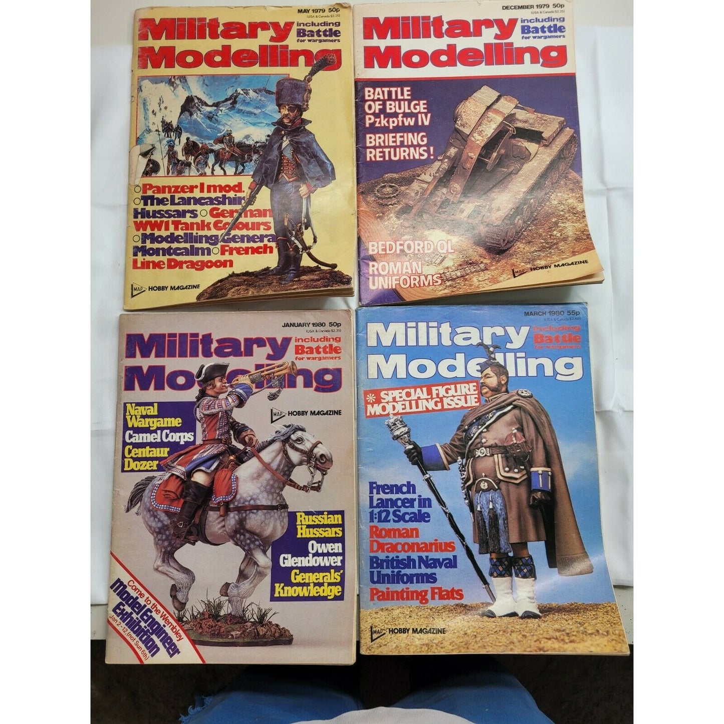 Vintage Military Modelling Hobby Magazines Lot Of 4 Collectible 1979/1980 Issues